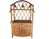 Wiklibox quot Puffy quot handmade wicker cabinet in NATURAL color with tassels. Unpainted