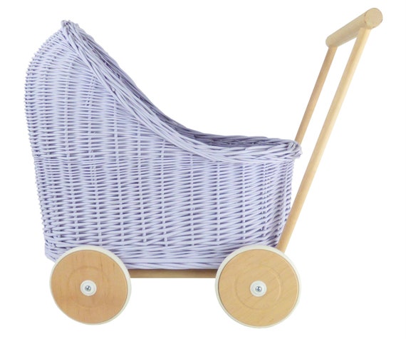 wicker dolls pram