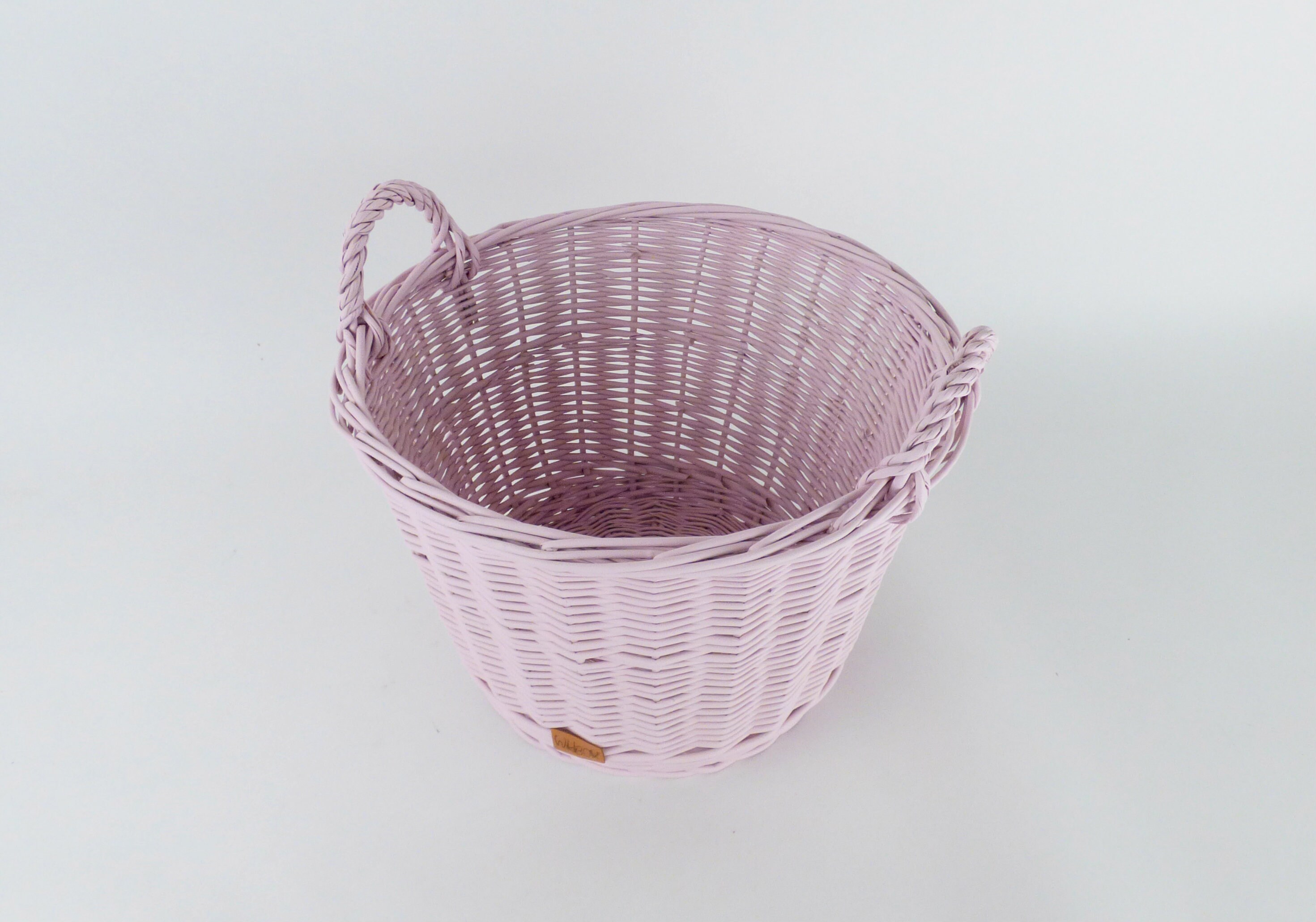 Wiklibox Wicker Toys Basket in LIGHT PINK Color. Ecological Etsy