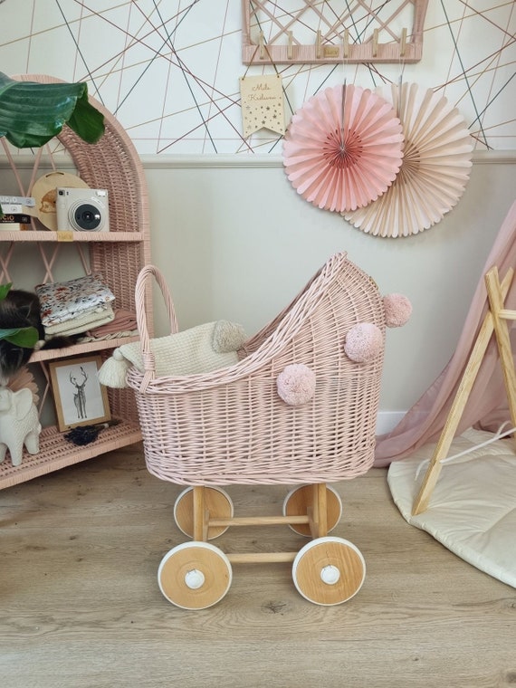 landau de poupée rétro rose - Achat/Vente jouets vintage