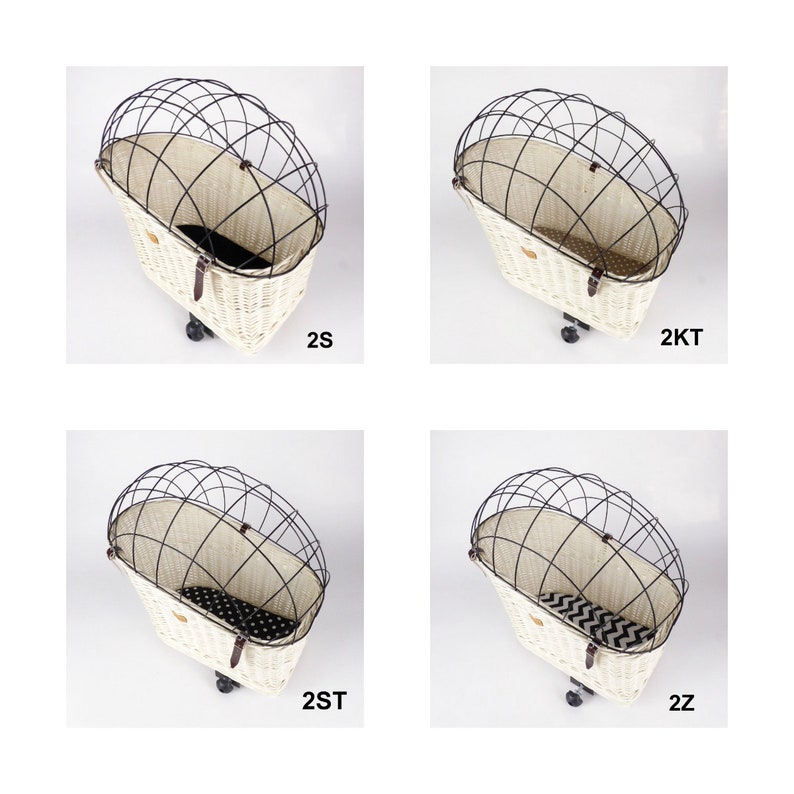 Wiklibox wicker bike luggage rack dog or cat carrier in ...