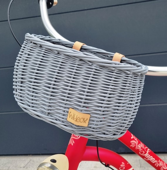 Wiklibox Wicker Bike Basket for Kids DUMPY in GRAY Color Etsy
