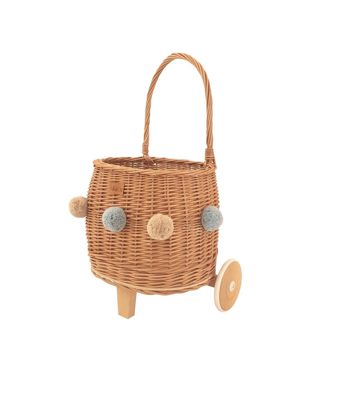 Wiklibox pully Toys Basket in NATURAL Color With Etsy