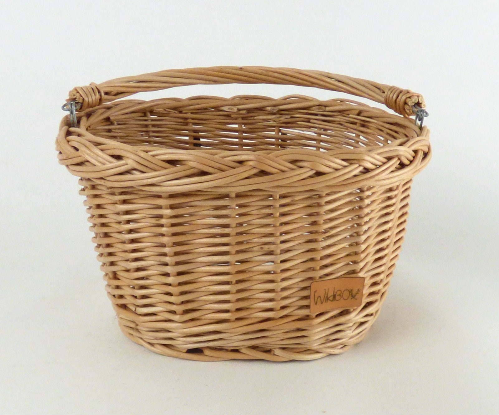 Wiklibox Wicker Bike Basket for Kids Mounted on the Hooks in
