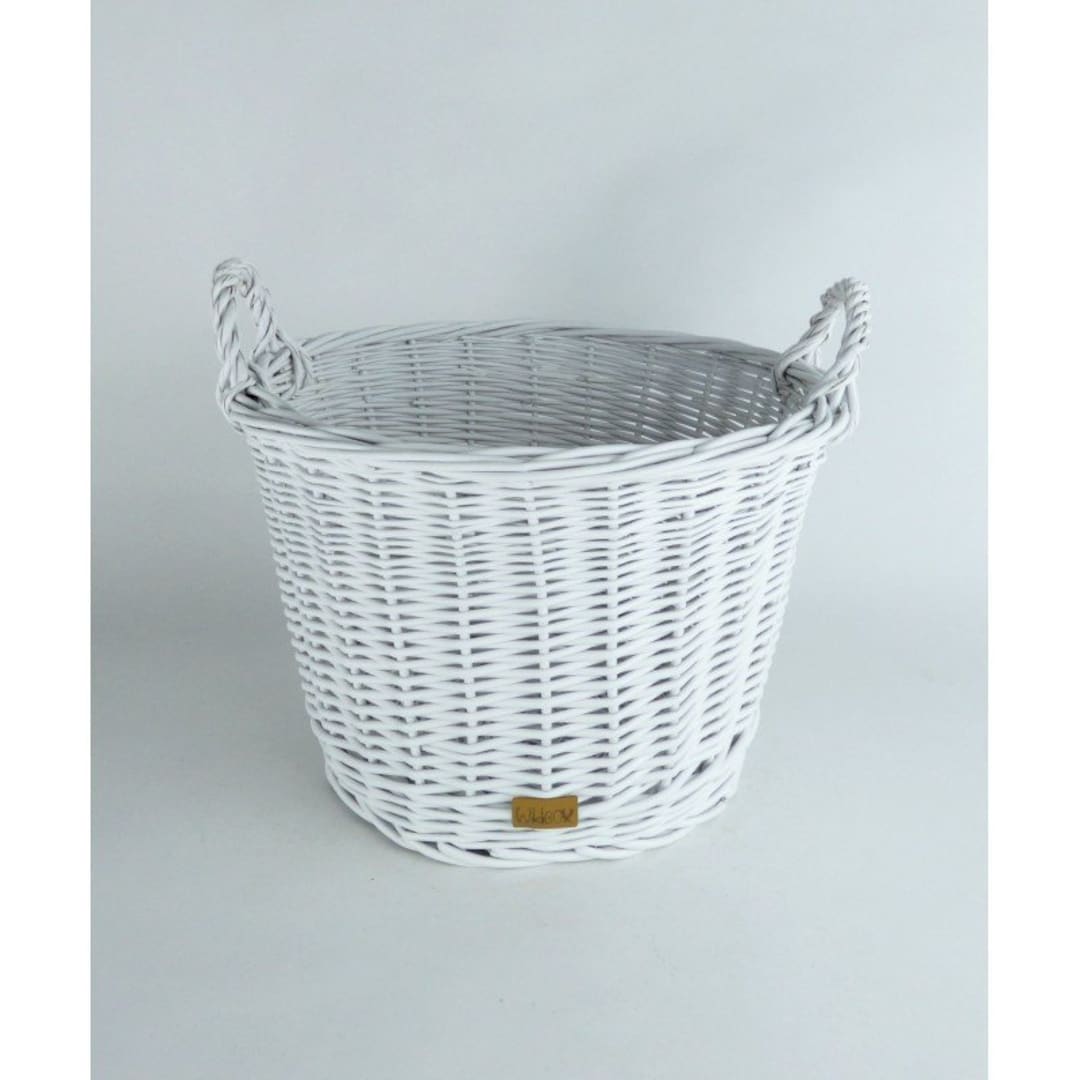 Wiklibox Wicker Toys Basket in White Color. Antiallergic Etsy