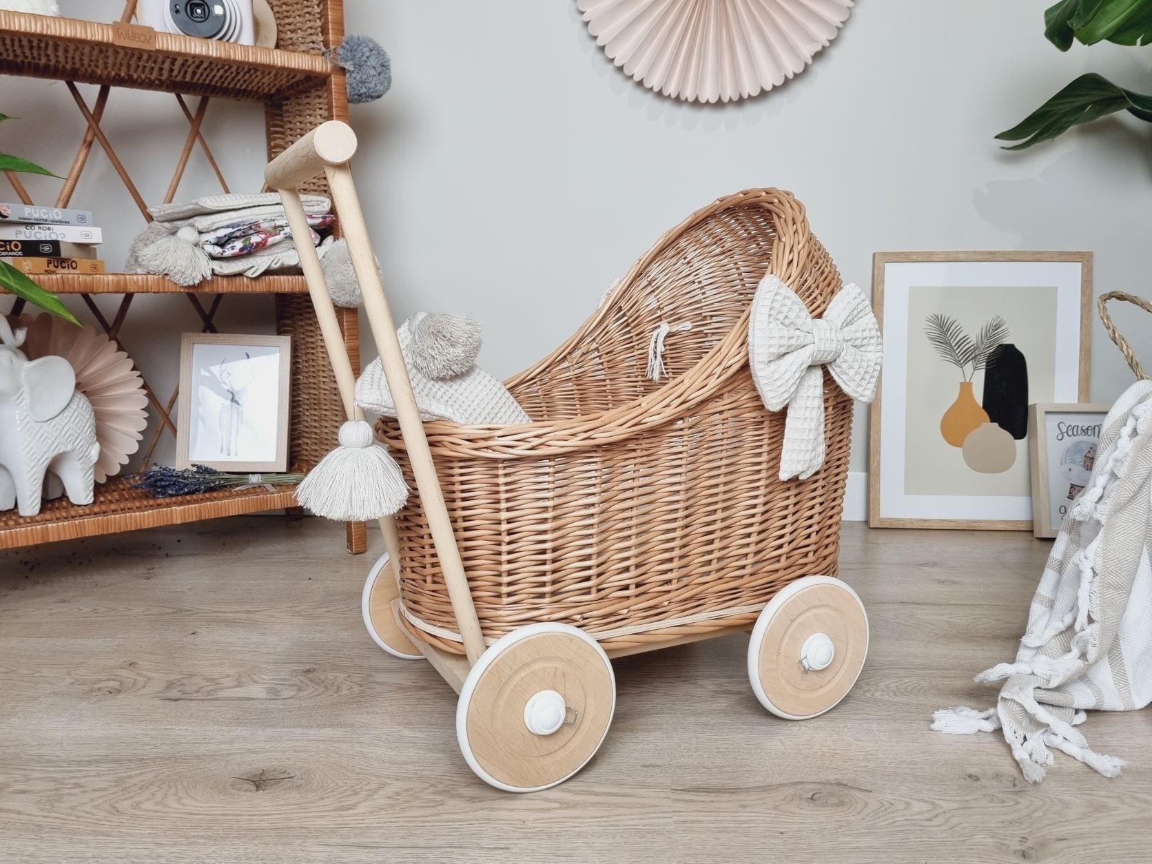 Cane cheap dolls bed