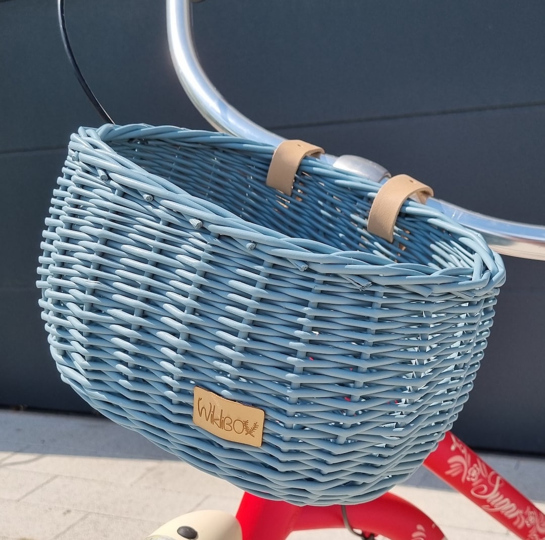 Plastic wicker bike basket sale