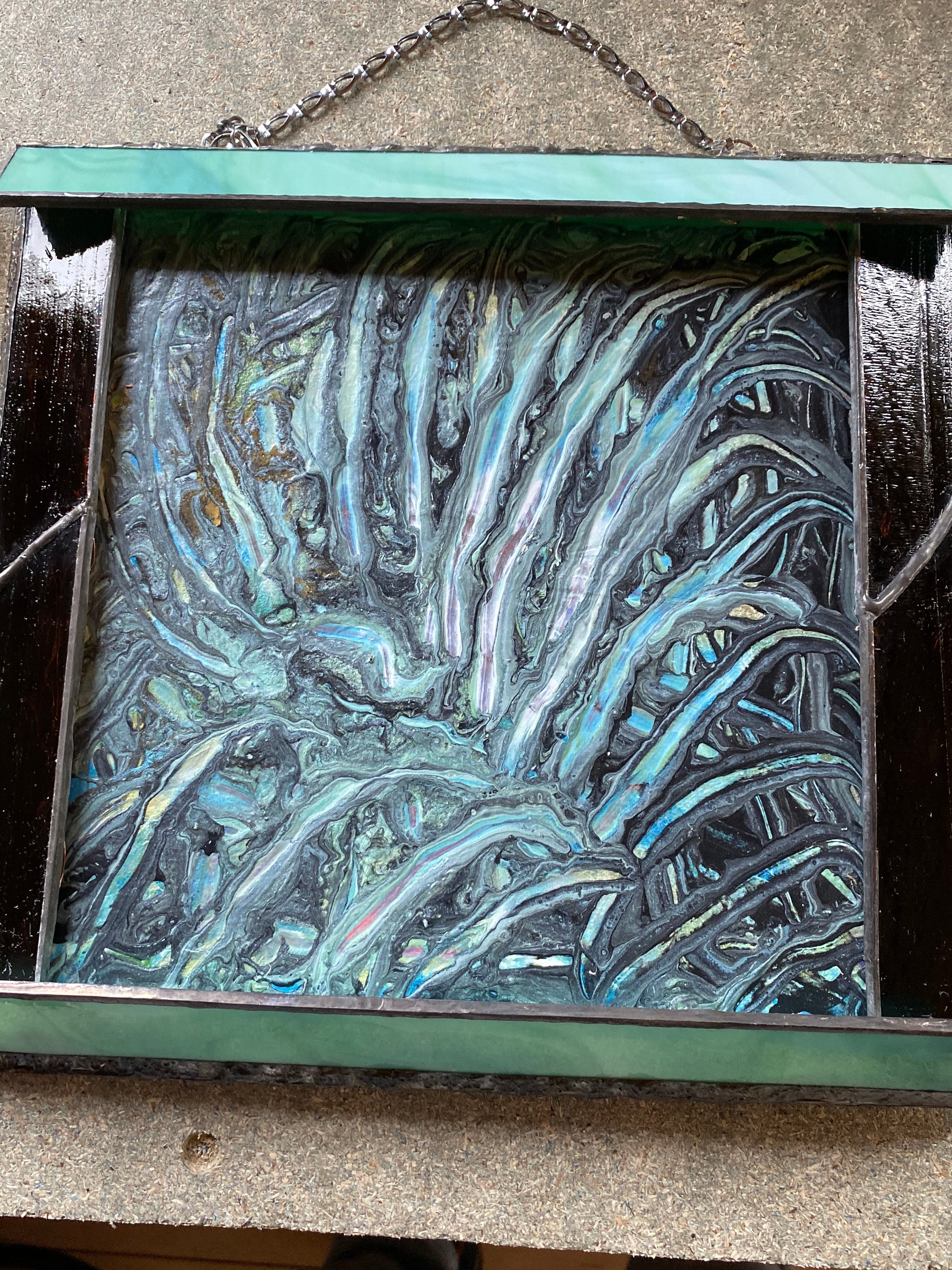 Buy Acrylic Pour and Stained Glass Picture Online in India Etsy
