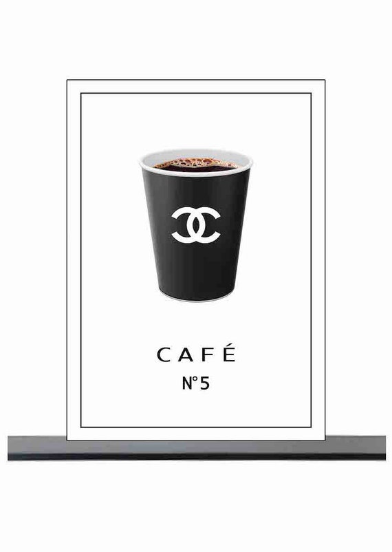 Chanel Coffee Café Poster Wall art Print Photography | Etsy