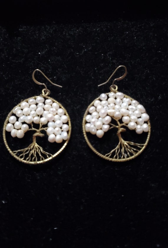 The tree of life pearl earrings