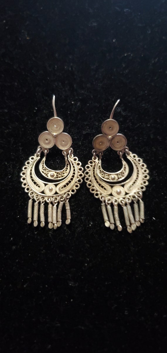 filigree dangle earrings