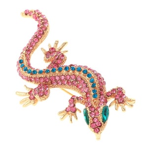 Crystal Lizzard Brooch