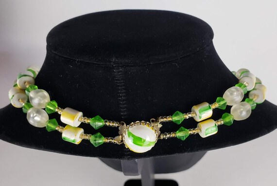 Multi-Strand Beaded Necklace, Double Strand Beade… - image 5