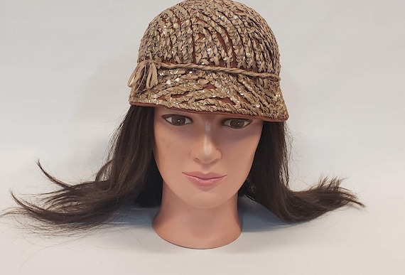 Henry Pollak Hat, Brown Bucket Hat, Sequin Bucket