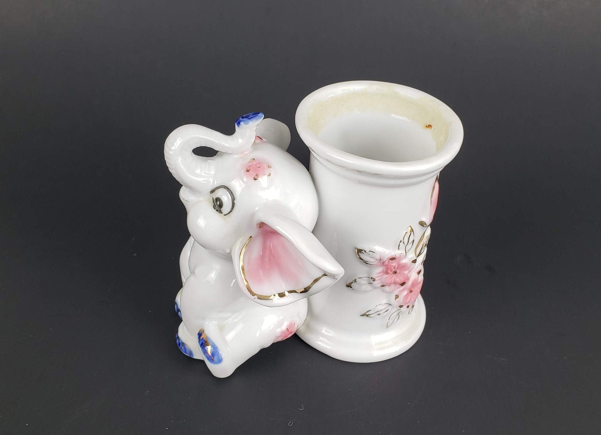 Elephant Bud Vase White Elephant Vase Lucky Elephant White Etsy