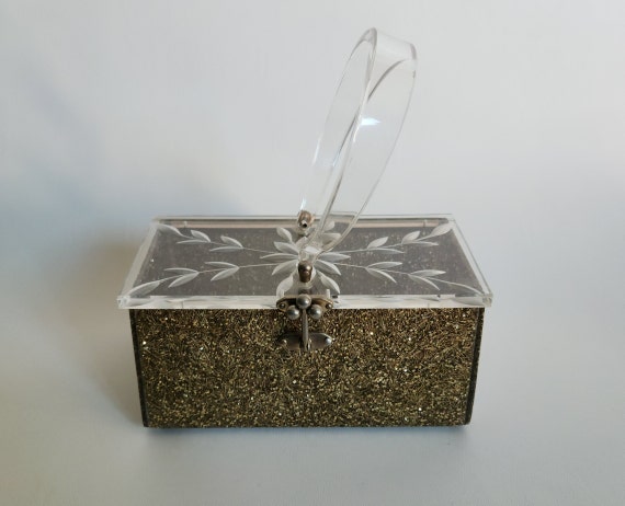 1950s lucite confetti handbag outlet
