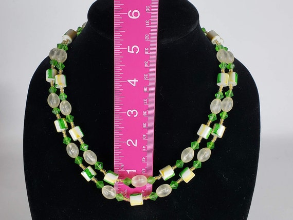 Multi-Strand Beaded Necklace, Double Strand Beade… - image 8