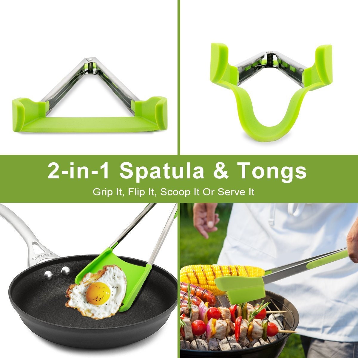 Smart Tongs/advance Tongs/2 in 1,spatula &tongs best Choice for Kitchen  Lovers, Who Wants the Best Performance. 