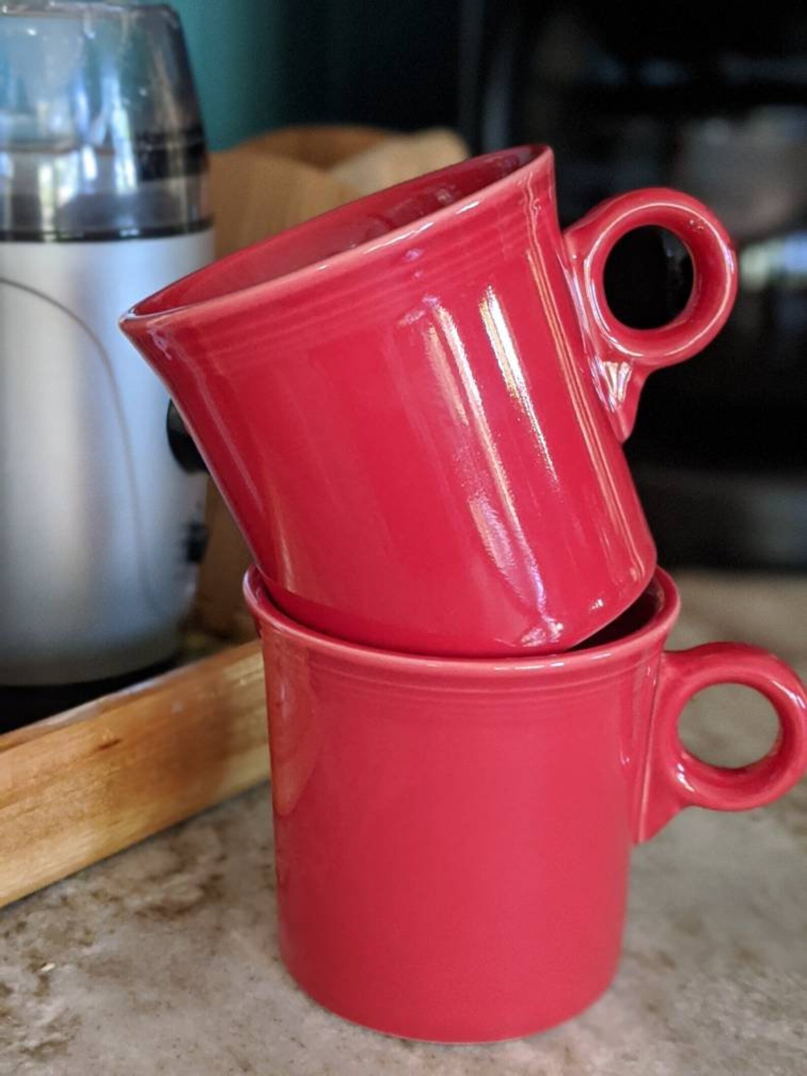 Vintage Red Fiesta Mugs 10 oz Fiesta Mugs Red Fiesta Mugs Etsy