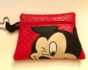 M Mouse zippered pouch 5x7