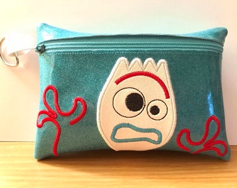 Forky zippered pouch 5x7