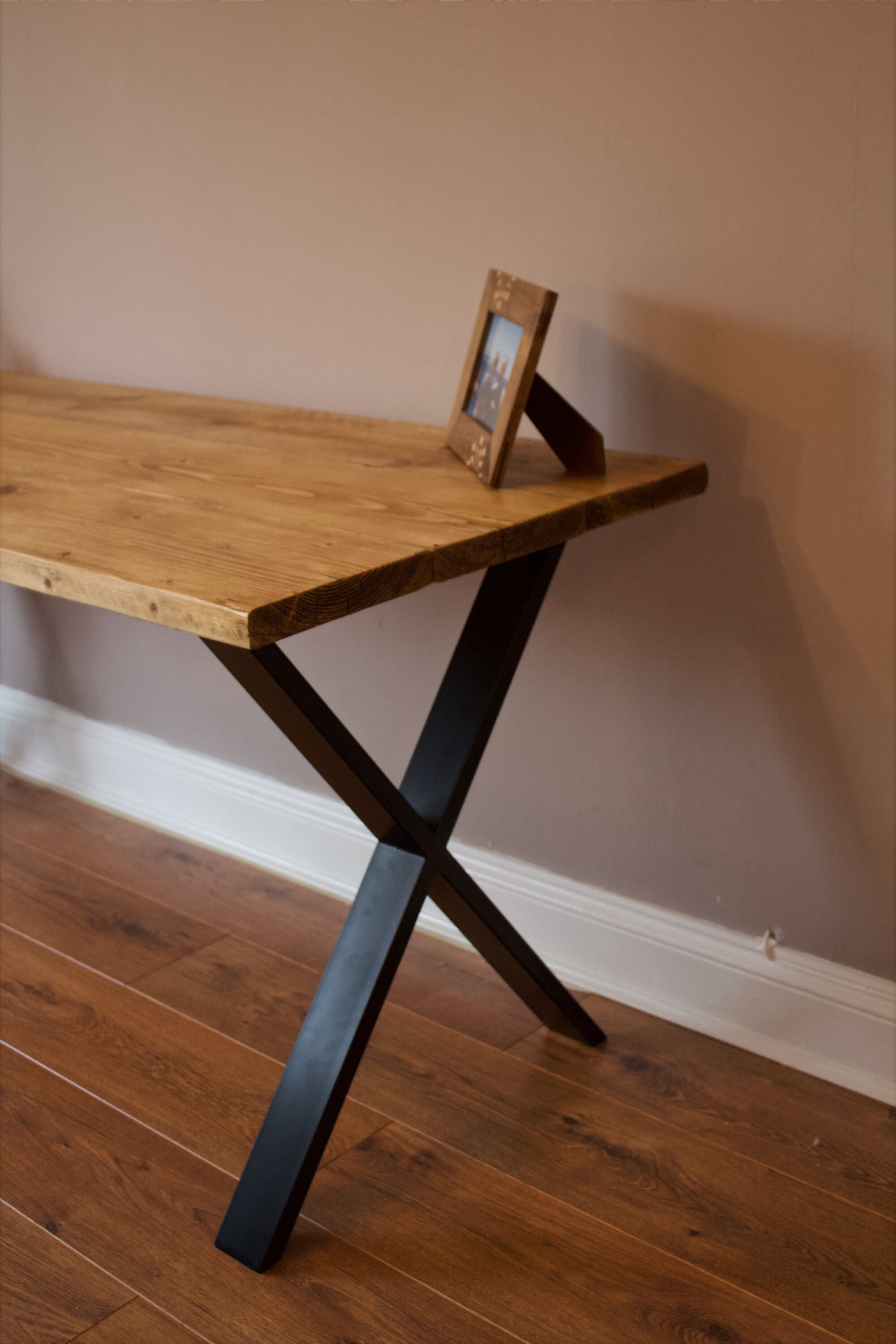 Rustic Desk With X Frame Legs Computer Desk Industrial Etsy UK