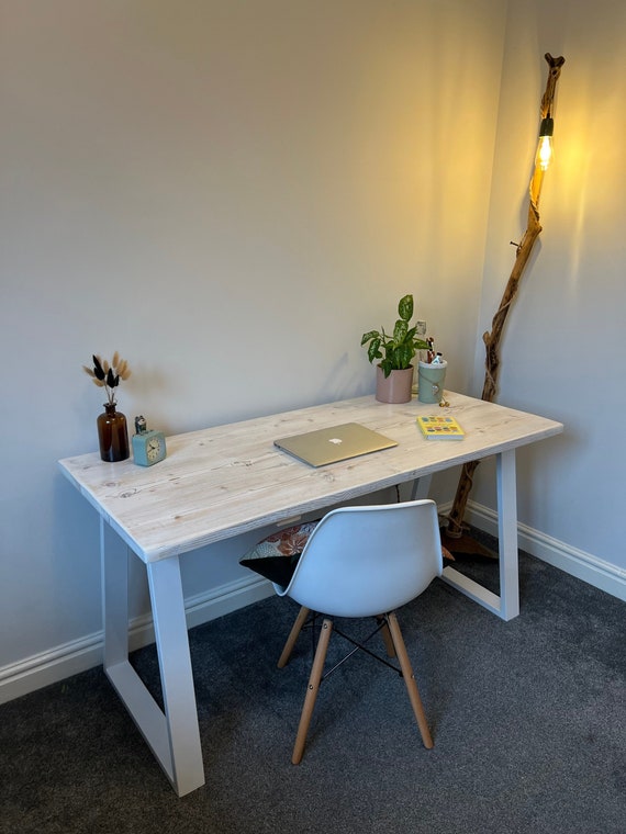 White industrial desk deals