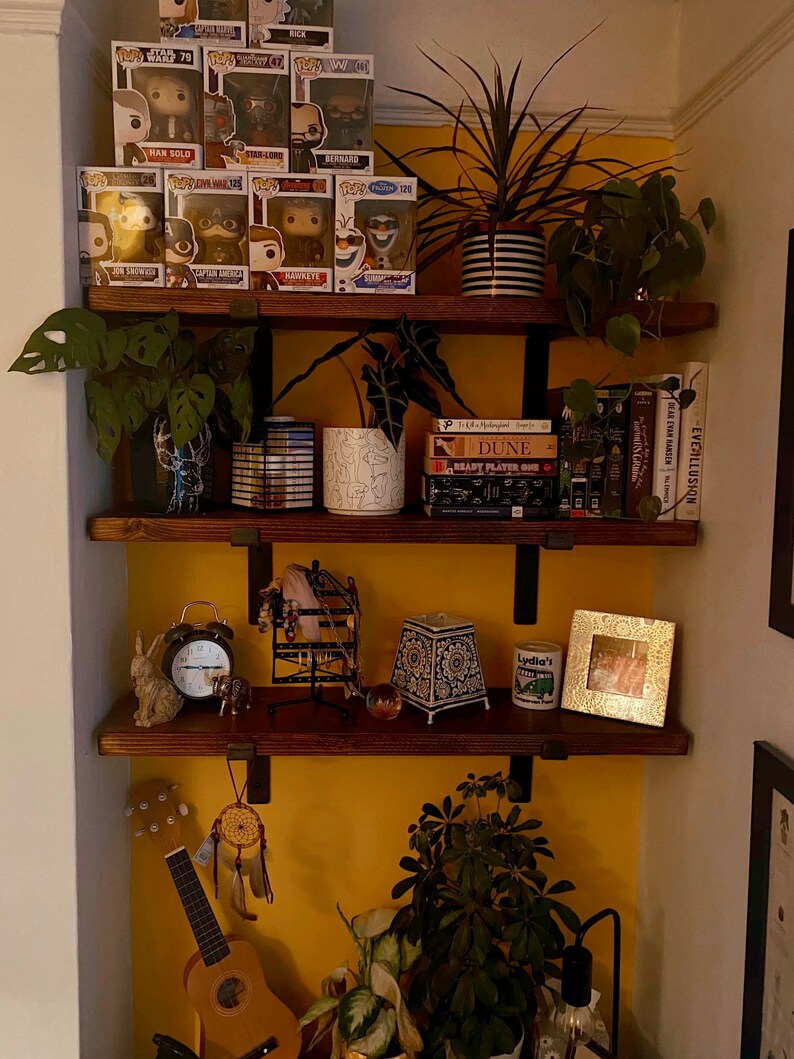 Reclaimed Scaffold Board Shelves DOWNWARD BRACKETS Rustic Etsy UK