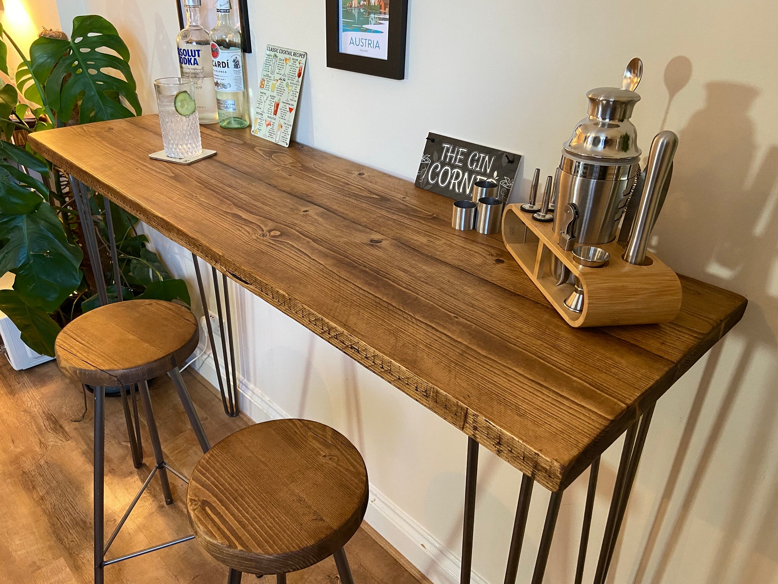 Industrial Home Bar Breakfast Bar Scaffold Board Home Bar Etsy UK