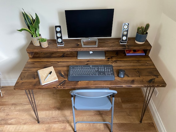 Brown rustic desk deals
