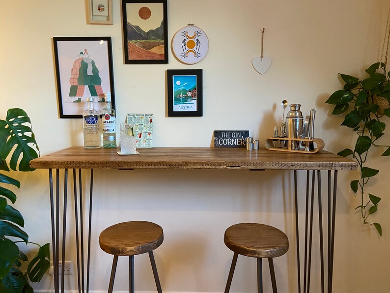 Industrial Home Bar Breakfast Bar Scaffold Board Home Bar Etsy UK