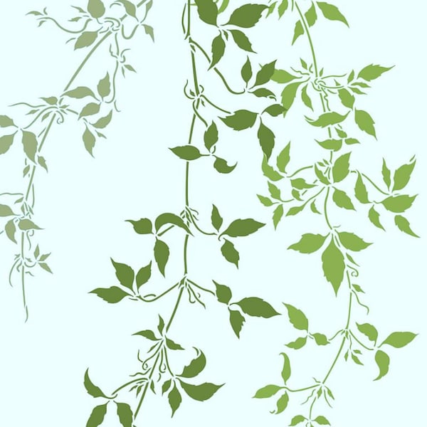 Trailing Clematis Leaves Theme Pack Stencil ©