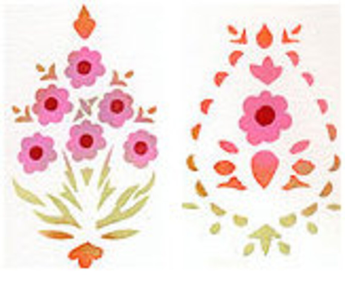Gujarat Indian Repeat Stencil © Etsy