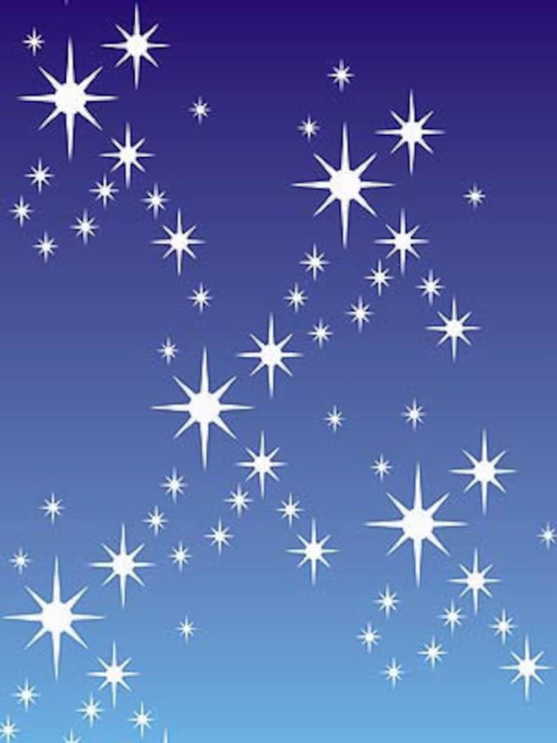 Small Star Cluster Stencil © Etsy