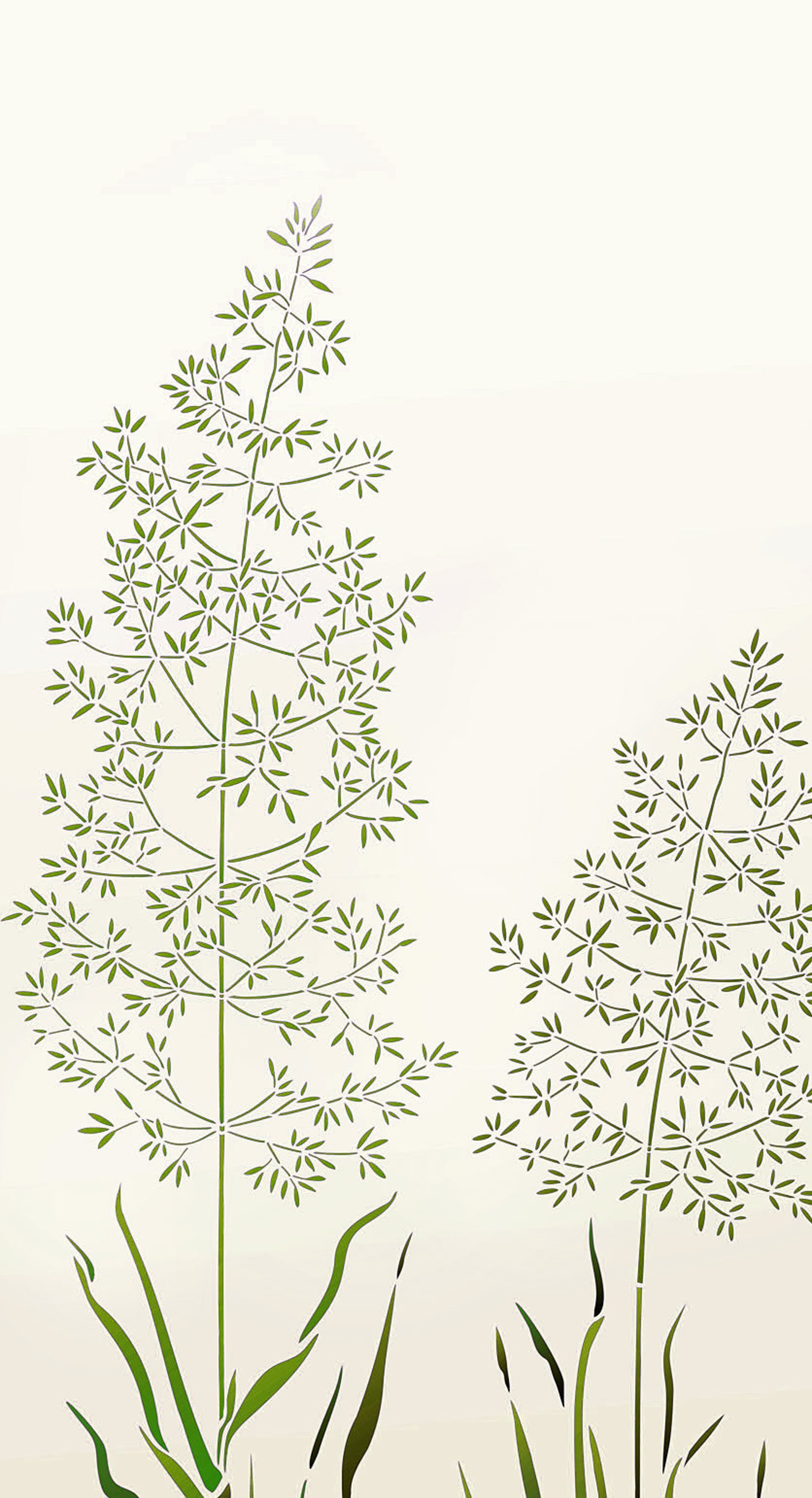 Large Wild Meadow Grass Stencil Etsy
