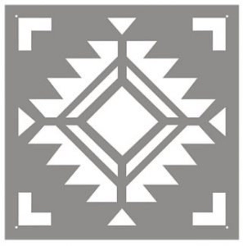 Navajo Four Corners Stencil © Etsy