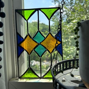 stained glass panel, stained glass suncatcher, stained glass window hanging, leaded glass, leaded stained glass, leaded glass panel