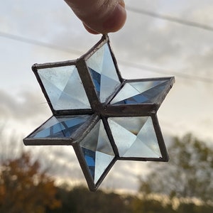 Stained Glass Spinner, Stained Glass Christmas ornament, Stained Glass, Glass Art, Christmas Decorations, Christmas Star, Glass Star