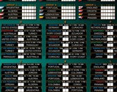 Set of 2 World Cup 2026 Posters – Soccer Schedule Bracket Wall