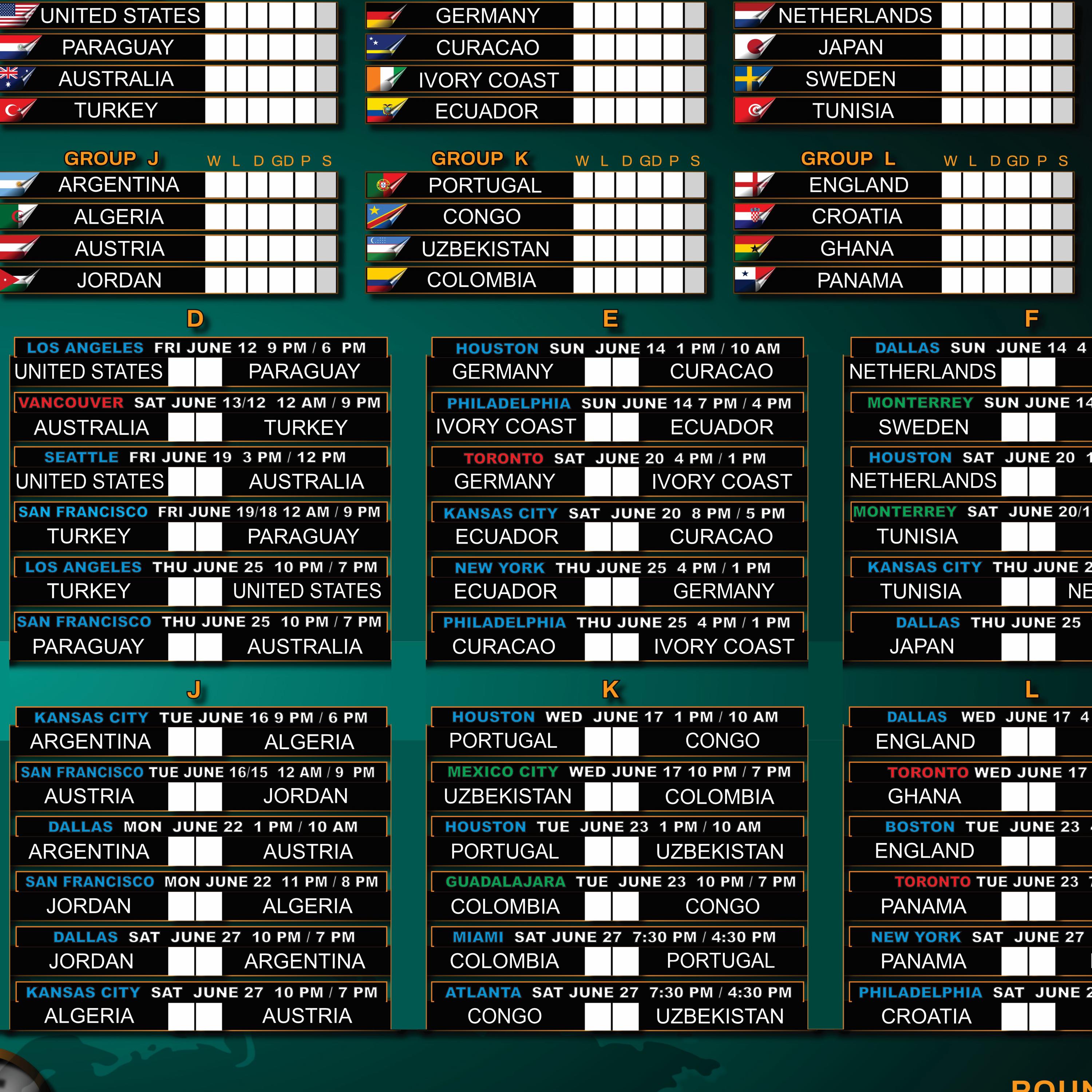 【超希少】Recruiter’s cup 2026 CALENDAR Set of 2 World Cup 2026 Posters – Soccer Schedule Bracket Wall