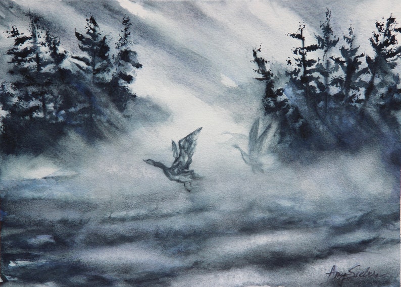 Geese in the Mist