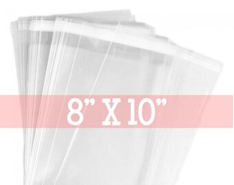 100PCS Clear Plastic Ziplock Bags Self-sealing Poly Bag Treat Bags Favor Storage Bags for Snacks Bakery Cookies Candies Decorative Wrappers 8x12cm