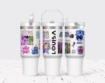 Gobelet Kpop Saja Boys personnalisé : bouteille d'eau en acier inoxydable de 30 oz, rentrée des classes