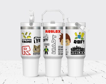 Roblox Tumbler - Gaming Tumbler - Personalized Tumbler - Roblox - Roblox Water Bottle - Roblox Party - 30 oz Tumbler - Roblox Birthday Gift