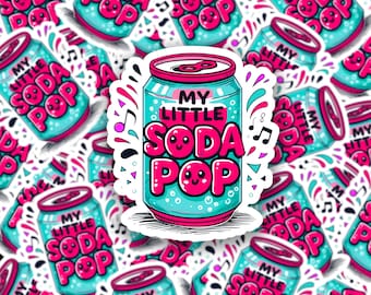 Kpop Soda Pop Glossy Stickers for Party Cups