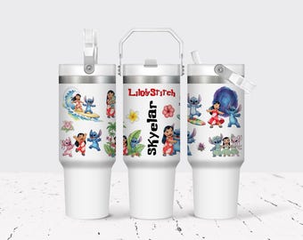 Stitch Tumbler - Stitch Water Bottle - Stitch - 30oz Tumbler - Birthday Gift - Kids Tumbler - Back to School - Custom Water Bottle