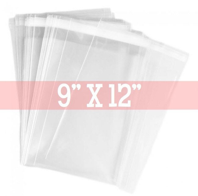 100-8-3//4/"x11-1//4/" CRYSTAL CLEAR SELF SEALING RECLOSABLE CELLO BAGS