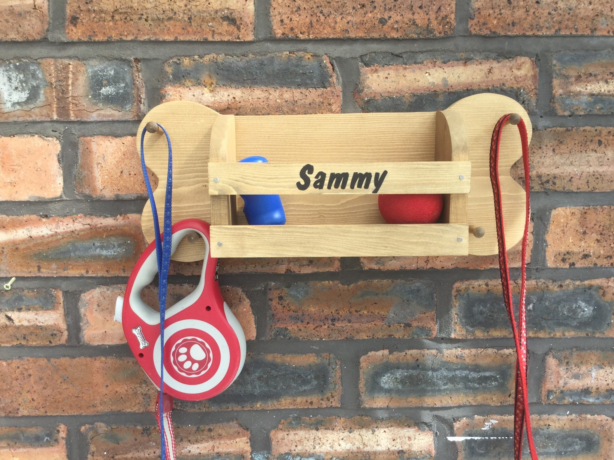 Personalised Wood Dog Lead hanger leash hanger wood lead Etsy