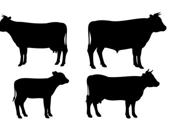 Download Cow Silhouette Svg Etsy