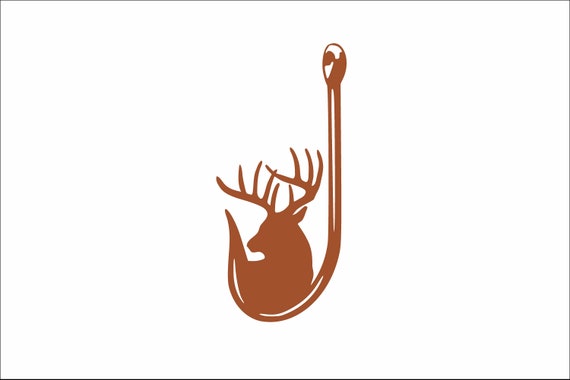 Download Deer And Fishing Hook Hunting Svg Outdoors Svg Cricut Etsy